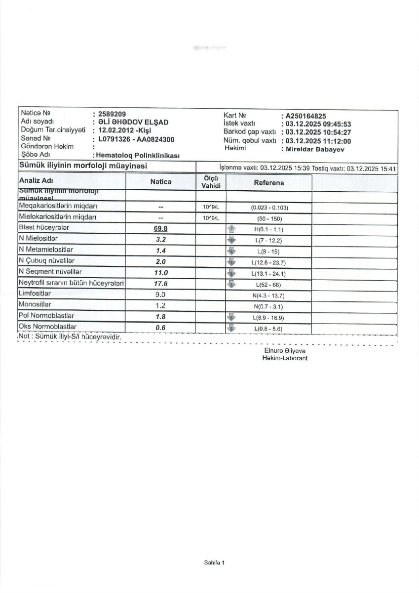 Qriplə başlayıb, leykozla bitdi: Bahalı müalicəyə ehtiyacı olan Əli Əhədovun hekayəsi (FOTO/VİDEO)